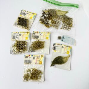 Bulk Jewelry Making Supplies Lot Filigree Connectors Leaf Pendants BellyDance